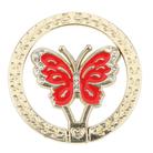 Butterfly Metal Mobile Phone Ring Holder(Red) - 1