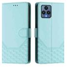 For T-Mobile Revvl 6 5G / 6x 5G Honeycomb Embossing RFID Leather Phone Case(Mint Green) - 2