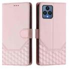 For T-Mobile Revvl 6 5G / 6x 5G Honeycomb Embossing RFID Leather Phone Case(Pink) - 2