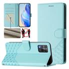 For T-Mobile Revvl 6 Pro 5G / 6x Pro 5G Honeycomb Embossing RFID Leather Phone Case(Mint Green) - 1