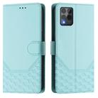 For T-Mobile Revvl 6 Pro 5G / 6x Pro 5G Honeycomb Embossing RFID Leather Phone Case(Mint Green) - 2