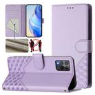 For T-Mobile Revvl 6 Pro 5G / 6x Pro 5G Honeycomb Embossing RFID Leather Phone Case(Light Purple) - 1