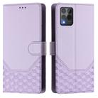 For T-Mobile Revvl 6 Pro 5G / 6x Pro 5G Honeycomb Embossing RFID Leather Phone Case(Light Purple) - 2