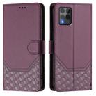 For T-Mobile Revvl 6 Pro 5G / 6x Pro 5G Honeycomb Embossing RFID Leather Phone Case(Violet) - 2