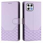 For T-Mobile Revvl 7 Honeycomb Embossing RFID Leather Phone Case(Light Purple) - 2