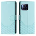 For T-Mobile Revvl 7 Pro Honeycomb Embossing RFID Leather Phone Case(Mint Green) - 2