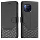 For T-Mobile Revvl 7 Pro Honeycomb Embossing RFID Leather Phone Case(Black) - 2