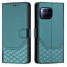 For T-Mobile Revvl 7 Pro Honeycomb Embossing RFID Leather Phone Case(Peacock Green) - 2