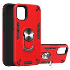For iPhone 12 mini 2 in 1 Armour Series PC + TPU Protective Case with Ring Holder(Red) - 1