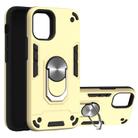 For iPhone 12 mini 2 in 1 Armour Series PC + TPU Protective Case with Ring Holder(Gold) - 1