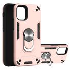 For iPhone 12 mini 2 in 1 Armour Series PC + TPU Protective Case with Ring Holder(Rose Gold) - 1