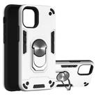 For iPhone 12 mini 2 in 1 Armour Series PC + TPU Protective Case with Ring Holder(Silver) - 1