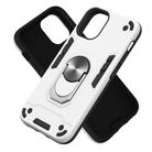For iPhone 12 mini 2 in 1 Armour Series PC + TPU Protective Case with Ring Holder(Silver) - 2