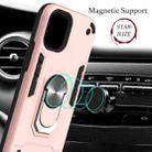 For iPhone 12 mini 2 in 1 Armour Series PC + TPU Protective Case with Ring Holder(Wnie Red) - 3