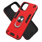 For iPhone 12 / 12 Pro 2 in 1 Armour Series PC + TPU Protective Case with Ring Holder(Red) - 2