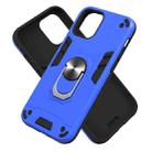 For iPhone 12 / 12 Pro 2 in 1 Armour Series PC + TPU Protective Case with Ring Holder(Dark Blue) - 1