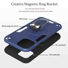 For iPhone 12 / 12 Pro 2 in 1 Armour Series PC + TPU Protective Case with Ring Holder(Dark Blue) - 3