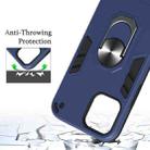 For iPhone 12 / 12 Pro 2 in 1 Armour Series PC + TPU Protective Case with Ring Holder(Dark Blue) - 7