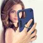 For iPhone 12 / 12 Pro 2 in 1 Armour Series PC + TPU Protective Case with Ring Holder(Dark Blue) - 8