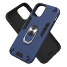 For iPhone 12 / 12 Pro 2 in 1 Armour Series PC + TPU Protective Case with Ring Holder(Royal Blue) - 2