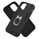 For iPhone 12 / 12 Pro 2 in 1 Armour Series PC + TPU Protective Case with Ring Holder(Black) - 2