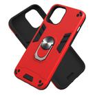 For iPhone 12 Pro Max 2 in 1 Armour Series PC + TPU Protective Case with Ring Holder(Red) - 2