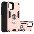 For iPhone 12 Pro Max 2 in 1 Armour Series PC + TPU Protective Case with Ring Holder(Rose Gold) - 1