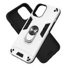 For iPhone 12 Pro Max 2 in 1 Armour Series PC + TPU Protective Case with Ring Holder(Silver) - 2