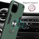 For iPhone 12 Pro Max 2 in 1 Armour Series PC + TPU Protective Case with Ring Holder(Dark Green) - 3