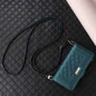 For iPhone 16 Pro Max Crossbody Zipper Wallet Rhombus Leather Phone Case(Green) - 2