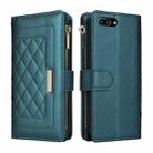 For iPhone 7 Plus / 8 Plus Crossbody Zipper Wallet Rhombus Leather Phone Case(Green) - 3