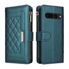 For Google Pixel 7 Pro Crossbody Zipper Wallet Rhombus Leather Phone Case(Green) - 3