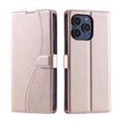 For iPhone 16 Pro Max Voltage Ultra-thin Dot Leather Phone Case(Rose Gold) - 1