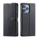 For iPhone 16 Pro Voltage Ultra-thin Dot Leather Phone Case(Black) - 1