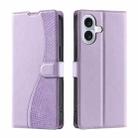 For iPhone 16 Plus Voltage Ultra-thin Dot Leather Phone Case(Purple) - 1