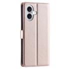 For iPhone 16 Plus Voltage Ultra-thin Dot Leather Phone Case(Rose Gold) - 3