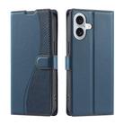 For iPhone 16 Plus Voltage Ultra-thin Dot Leather Phone Case(Blue) - 1