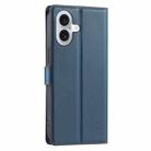 For iPhone 16 Voltage Ultra-thin Dot Leather Phone Case(Blue) - 3