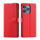 For iPhone 15 Pro Max Voltage Ultra-thin Dot Leather Phone Case(Red) - 1