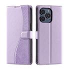 For iPhone 15 Pro Voltage Ultra-thin Dot Leather Phone Case(Purple) - 1