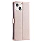 For iPhone 15 Plus Voltage Ultra-thin Dot Leather Phone Case(Rose Gold) - 3