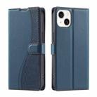 For iPhone 15 Plus Voltage Ultra-thin Dot Leather Phone Case(Blue) - 1