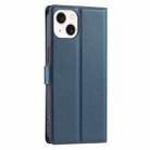 For iPhone 15 Plus Voltage Ultra-thin Dot Leather Phone Case(Blue) - 3