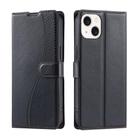 For iPhone 15 Voltage Ultra-thin Dot Leather Phone Case(Black) - 1