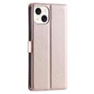 For iPhone 14 / 13 Voltage Ultra-thin Dot Leather Phone Case(Rose Gold) - 3