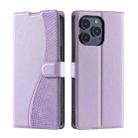 For iPhone 14 Pro Voltage Ultra-thin Dot Leather Phone Case(Purple) - 1