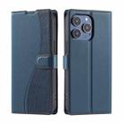 For iPhone 14 Pro Max Voltage Ultra-thin Dot Leather Phone Case(Blue) - 1