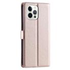 For iPhone 12 / 12 Pro Voltage Ultra-thin Dot Leather Phone Case(Rose Gold) - 3