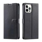 For iPhone 12 / 12 Pro Voltage Ultra-thin Dot Leather Phone Case(Black) - 1