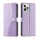 For iPhone 12 Pro Max Voltage Ultra-thin Dot Leather Phone Case(Purple) - 1